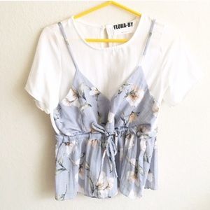 Korean floral top